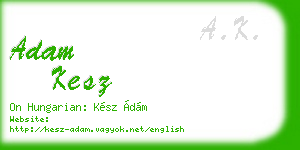 adam kesz business card